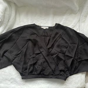 Blousy Long Sleeve Crop Top